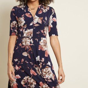 Modcloth Warranted Wanderlust Floral Knit Dress
